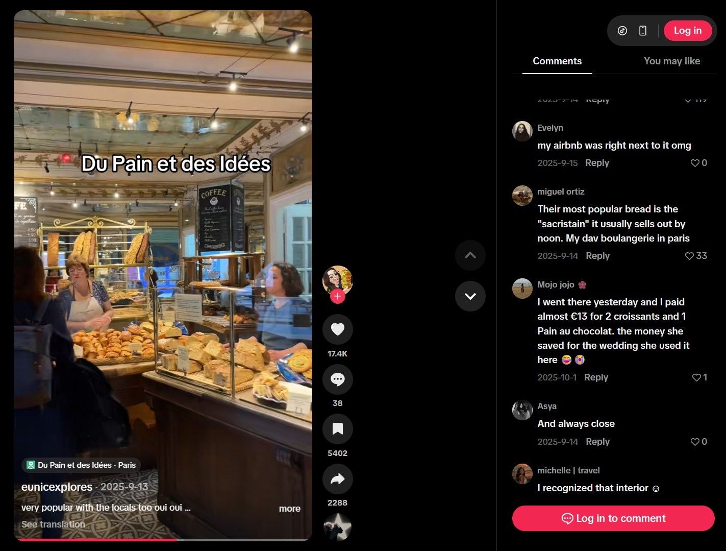 Customer comments and social proof about Du Pain et des Idées in Paris