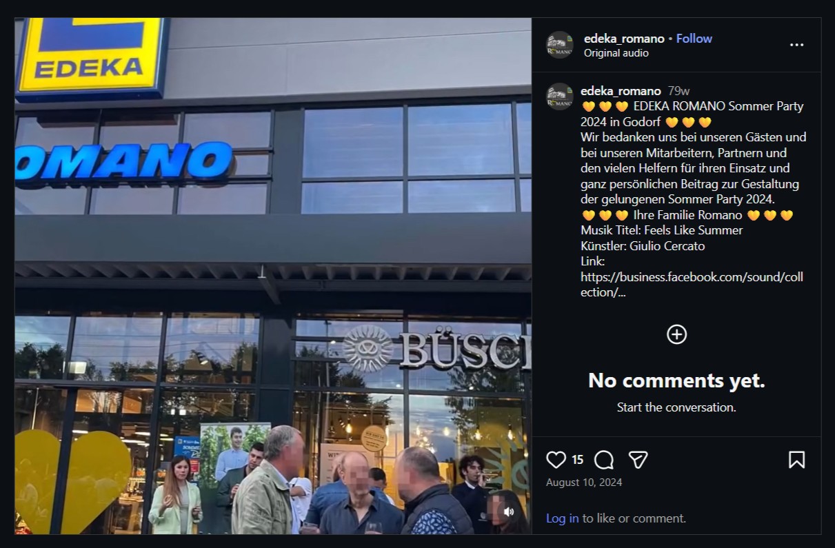 EDEKA Romano Instagram