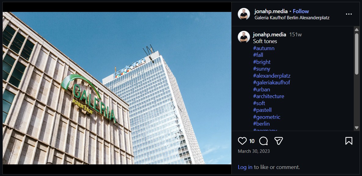 GALERIA Berlin Alexanderplatz Instagram