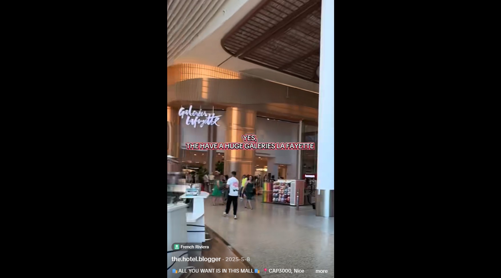 Galeries Lafayette Nice Cap 3000 TikTok