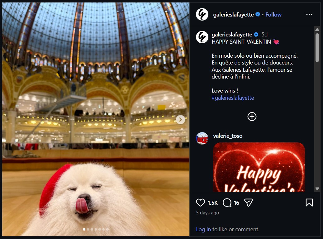 Galeries Lafayette Paris Haussmann Instagram