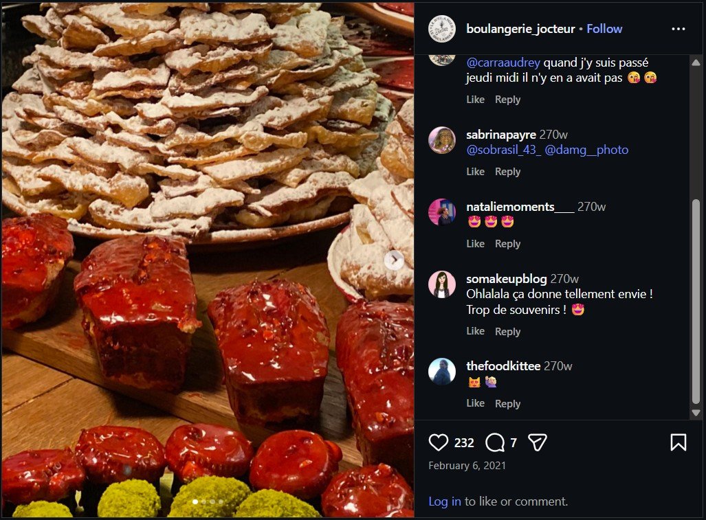 Customer comments and social proof about Jocteur le Boulanger de l'Île Barbe in Lyon