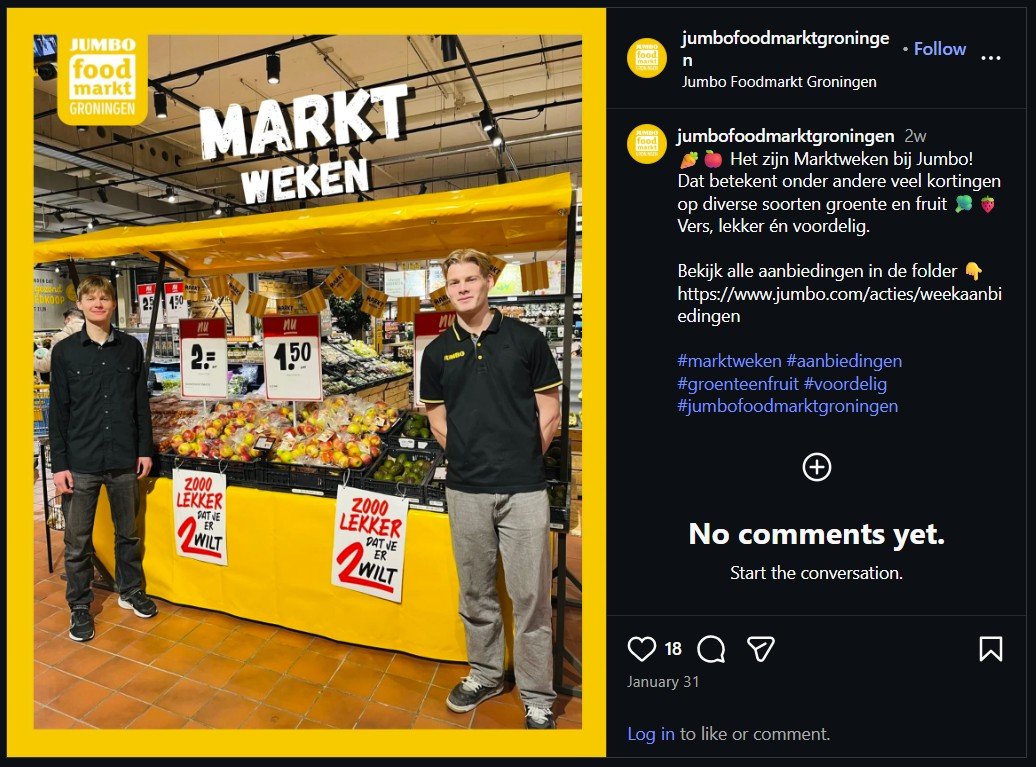 Jumbo Foodmarkt Groningen Instagram